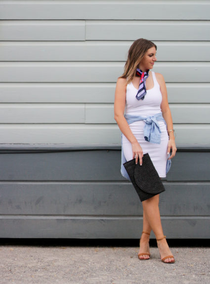 Midi Dress and a Neck Scarf