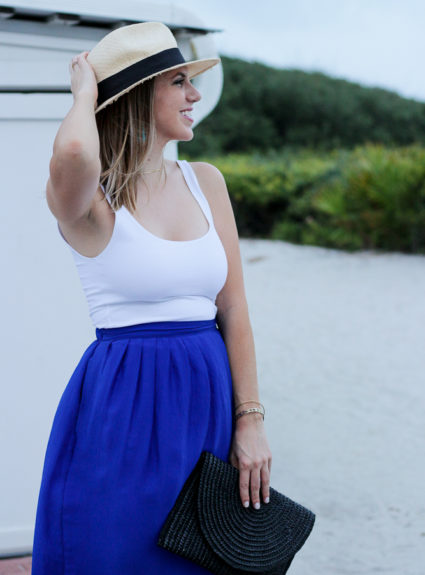 Beach Wear: Cobalt Blue Maxi Skirt