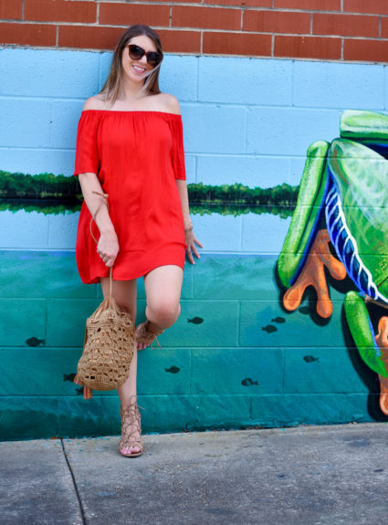 Summer Favorite: Red Off the Shoulder Dress