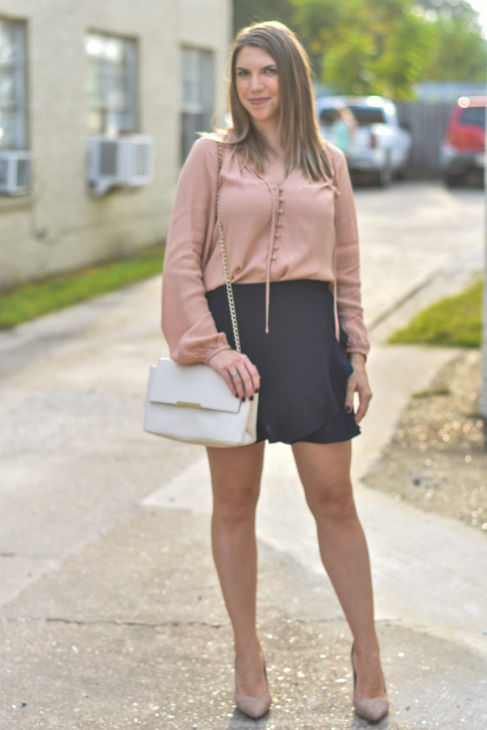 Blush-Navy-Ruffle-Skirt 