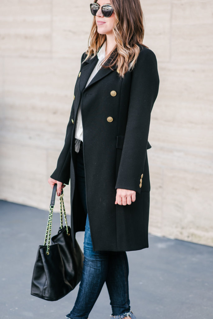 Black Classic Double-Breasted Coat